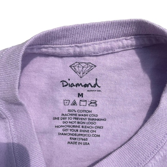 Diamond‎ Supply Co Lady Woman Poolside Pink Purple T Shirt Sz Medium Graphic - Picture 4 of 6